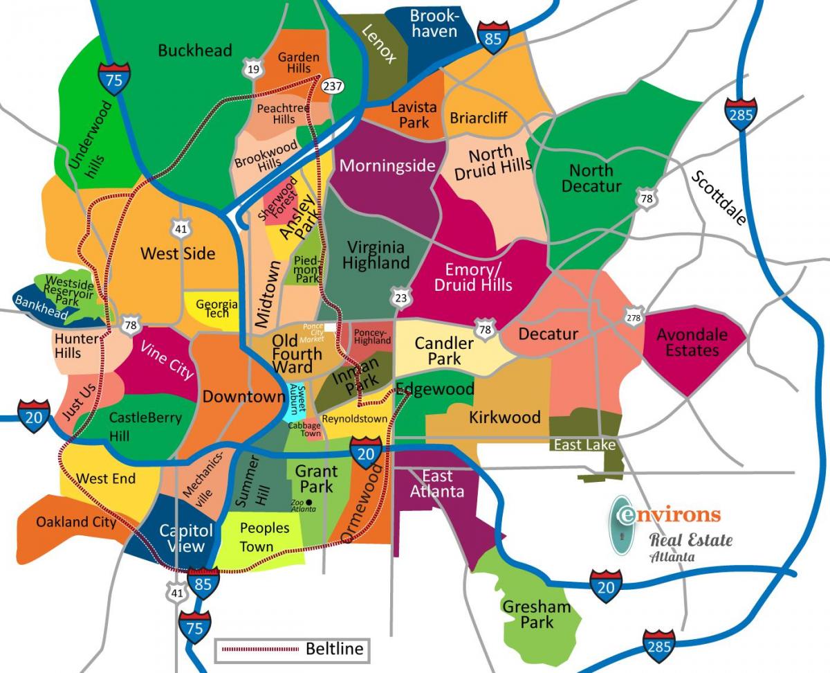 Atlanta Georgia térképen