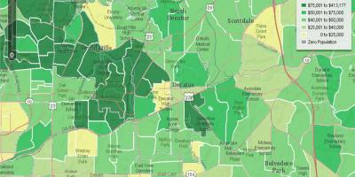 A demográfiai térkép Atlanta