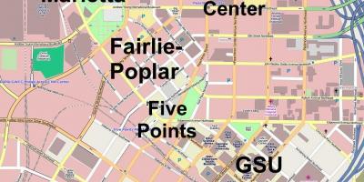 Térkép downtown Atlanta