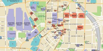 Atlanta turisztikai látnivalók térkép