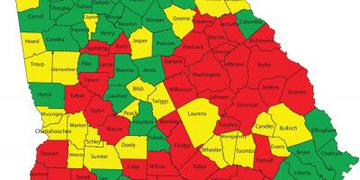 Atlanta Georgia megye térkép