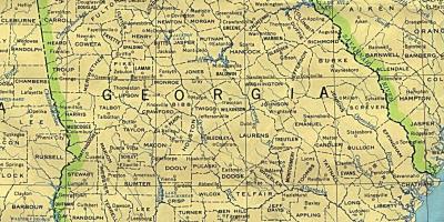 Térkép Georgia városok