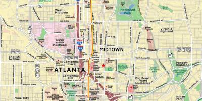 Térkép midtown-Atlanta