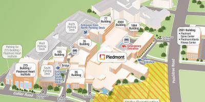Piedmont kórház térkép