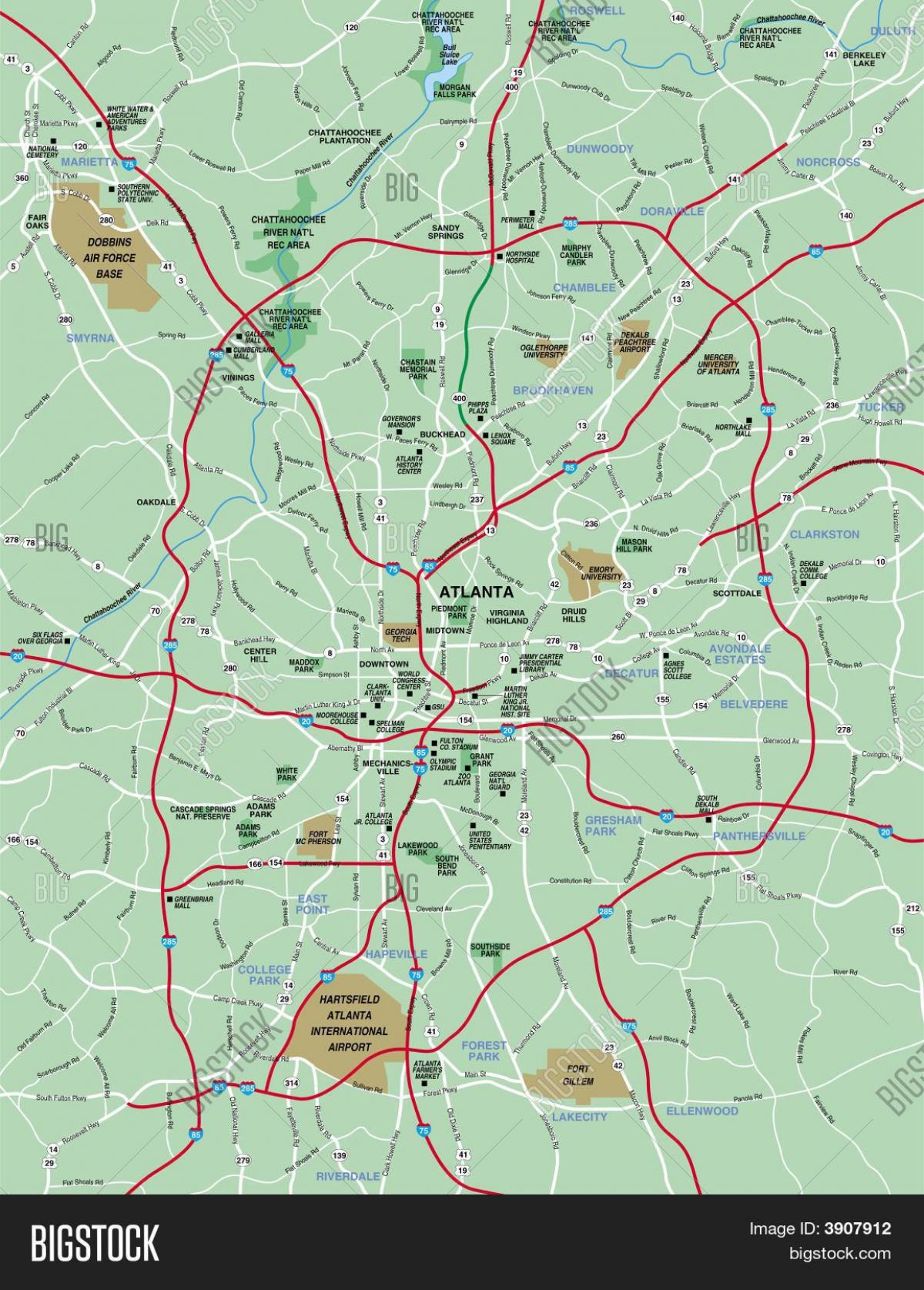 nagyobb Atlantai térkép