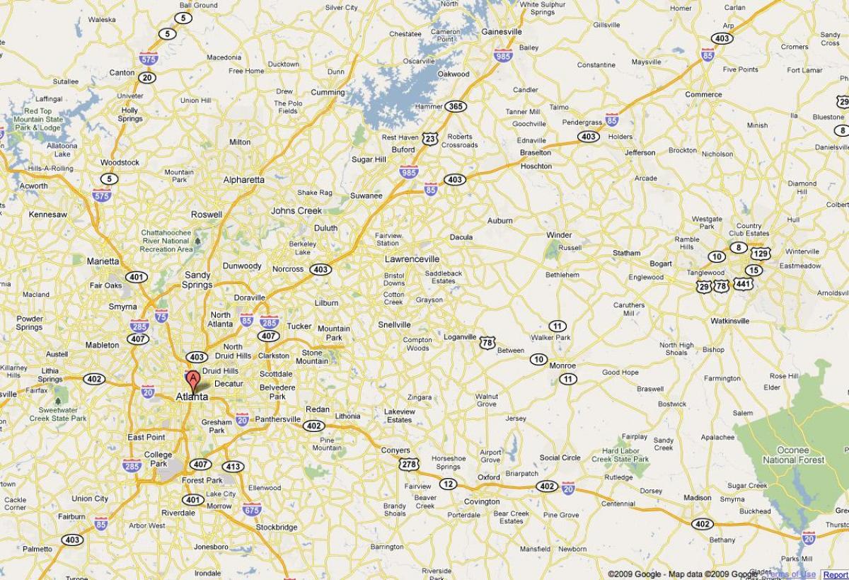 térkép Atlanta ga