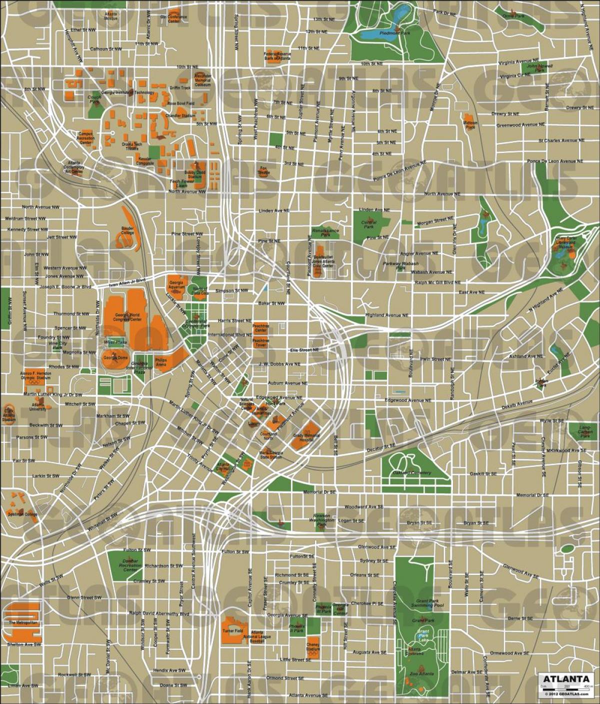 város Atlanta térkép