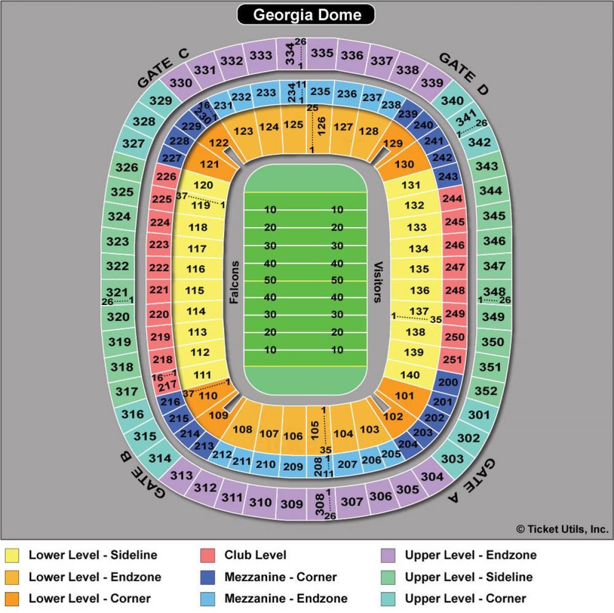 Atlanta Falcons stadion térkép