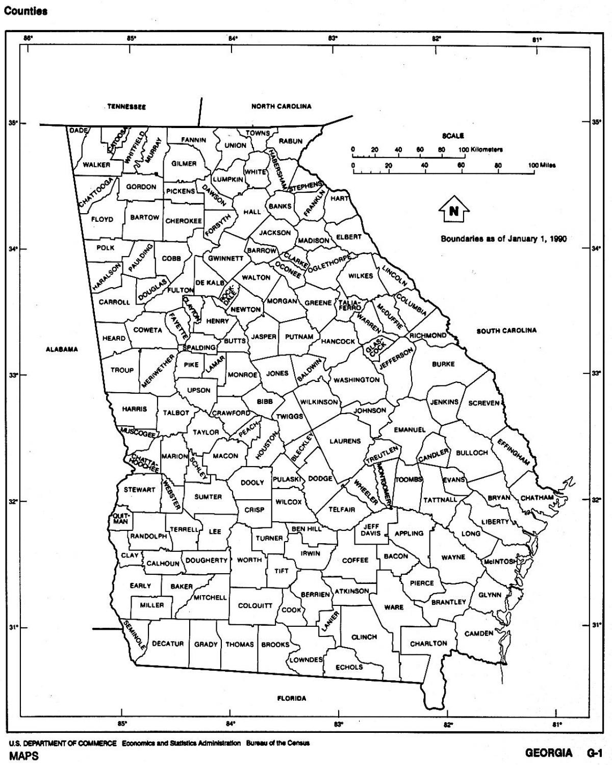 Georgia állam térkép