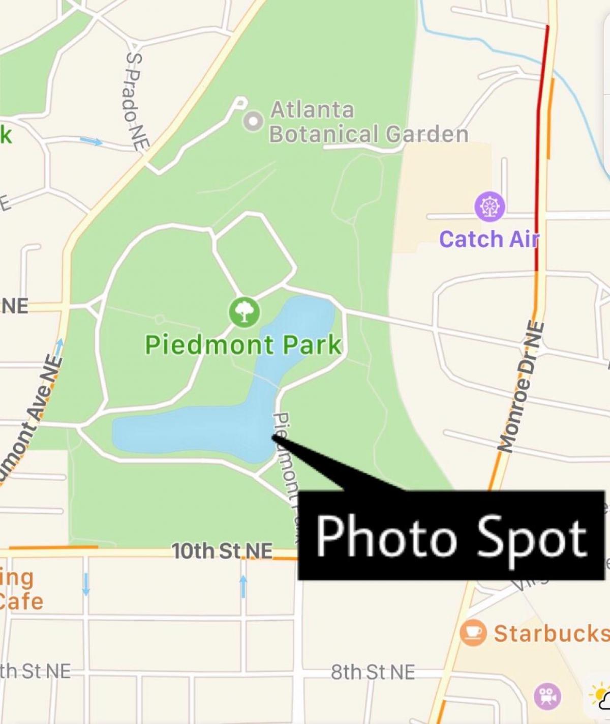 Piedmont park térkép