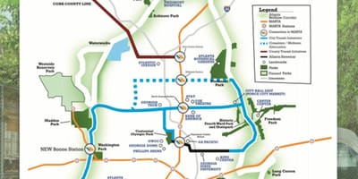 Térkép Atlanta beltline