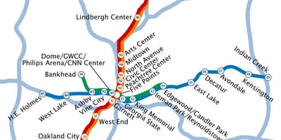 Térkép metro-Atlanta