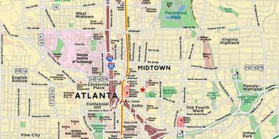 Térkép midtown-Atlanta